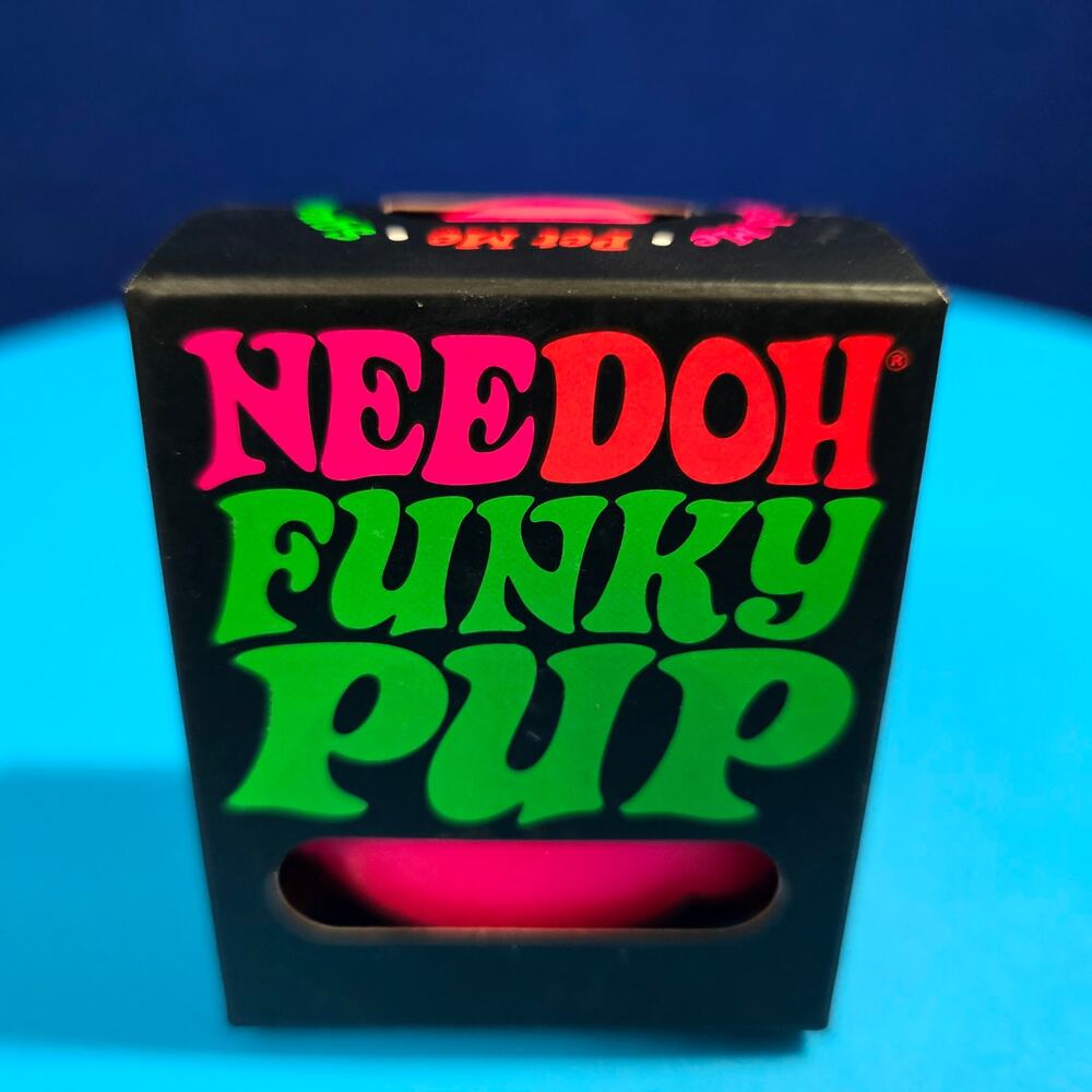 New NeeDoh Pink Funky Pup Squishy Squish me Pet me!